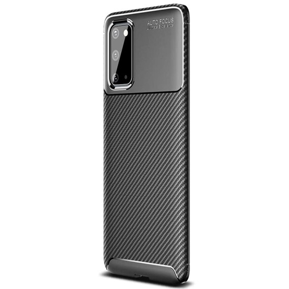 Samsung Galaxy S20 Kılıf CaseUp Fiber Design Siyah 2