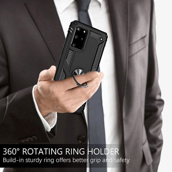 Samsung Galaxy S20 Plus CaseUp Magnetic Ring Holder Kılıf Gold 4