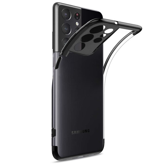CaseUp Samsung Galaxy S21 Ultra Kılıf Laser Glow Siyah 1