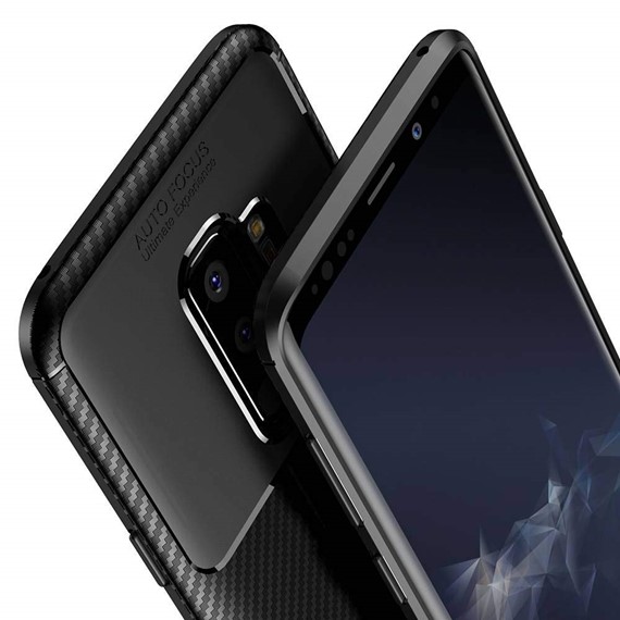 Samsung Galaxy S9 Plus Kılıf CaseUp Fiber Design Siyah 2