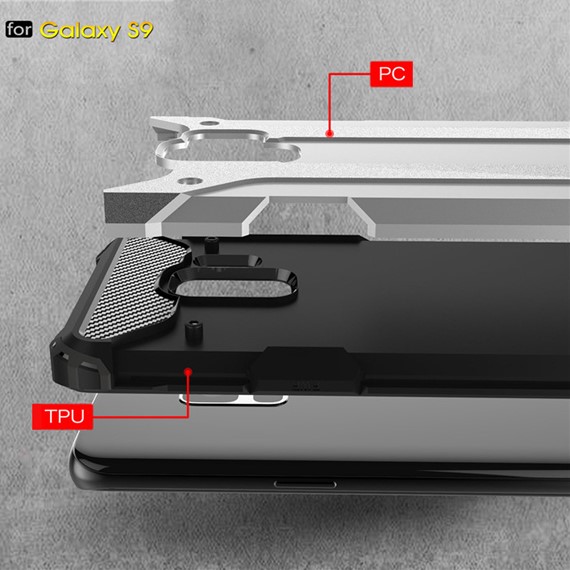 Samsung Galaxy S9 Kılıf CaseUp Tank Gümüş 3
