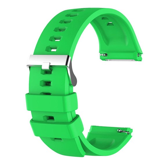 Oppo Watch 46mm CaseUp Silicone Cornered Kordon Açık Yeşil Gümüş Pimli 1