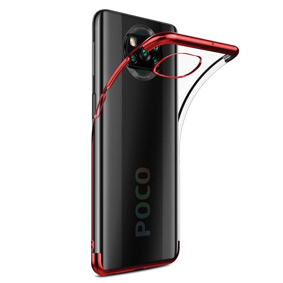CaseUp Xiaomi Poco X3 Pro Kılıf Laser Glow Kırmızı 1
