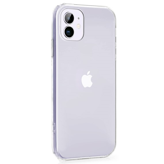 Apple iPhone 12 Mini CaseUp İnce Şeffaf Silikon Kılıf Beyaz 2