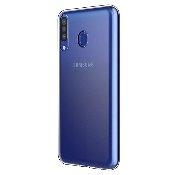 Samsung Galaxy M30 CaseUp İnce Şeffaf Silikon Kılıf Beyaz 2