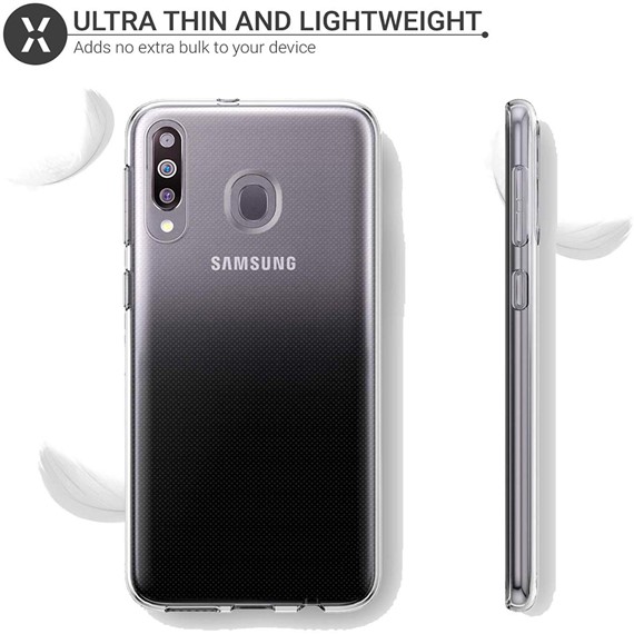Samsung Galaxy M30 CaseUp İnce Şeffaf Silikon Kılıf Beyaz 4