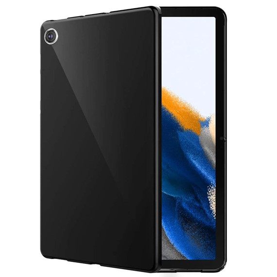 CaseUp Samsung Galaxy Tab A8 X200 Kılıf İnce Şeffaf Silikon Siyah 1