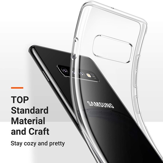 Samsung Galaxy S10 CaseUp İnce Şeffaf Silikon Kılıf Beyaz 3