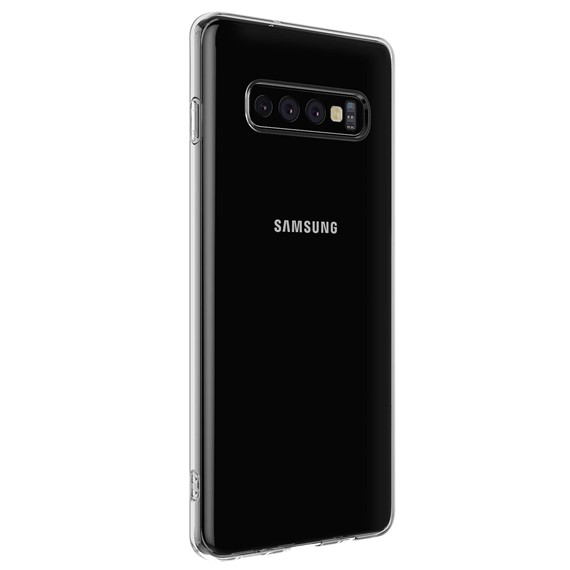 Samsung Galaxy S10 Plus CaseUp İnce Şeffaf Silikon Kılıf Beyaz 2
