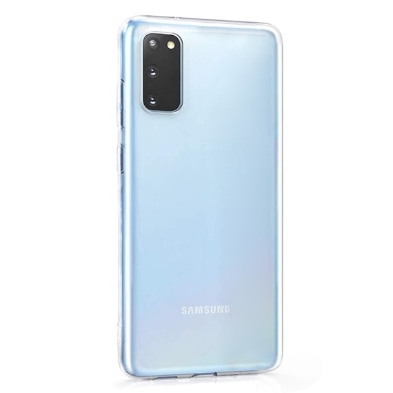 Samsung Galaxy S20 CaseUp İnce Şeffaf Silikon Kılıf Beyaz 2