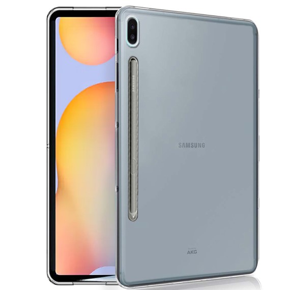 Samsung Galaxy Tab S6 T860 CaseUp İnce Şeffaf Silikon Kılıf Beyaz 1