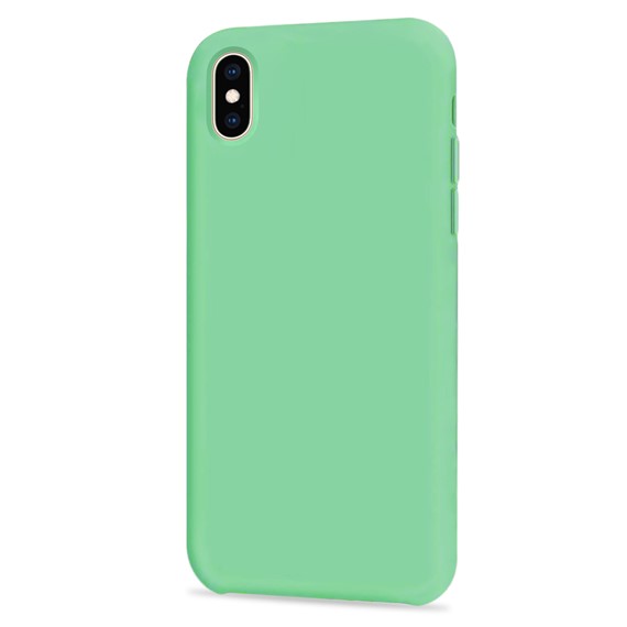 Apple iPhone XS Max CaseUp Slim Liquid Silicone Kılıf Yeşil 2