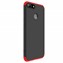Huawei Y7 2018 Kılıf CaseUp Triple Deluxe Shield Siyah Kırmızı