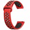 CaseUp Samsung Gear S3 Classic Kordon Silicone Sport Band Kırmızı Siyah