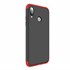 Huawei P20 Lite Kılıf CaseUp Triple Deluxe Shield Siyah Kırmızı 1