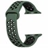 Apple Watch 1 38mm CaseUp Silicone Sport Band Kordon Kayış Yeşil Siyah 1