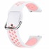 Oppo Watch 46mm CaseUp Silicone Sport Band Beyaz Açık Pembe Gümüş Pimli 1