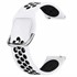 Oppo Watch 46mm CaseUp Silicone Sport Band Beyaz Siyah Siyah Pimli 1