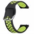 Oppo Watch 41mm CaseUp Silicone Sport Band Siyah Yeşil Gold Pimli 1