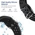 Oppo Watch 41mm CaseUp Silicone Sport Band Siyah Beyaz Siyah Pimli 4