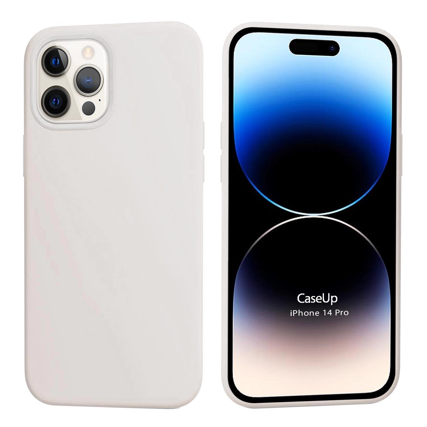 CaseUp Apple iPhone 14 Pro Kılıf Slim Liquid Silicone Beyaz