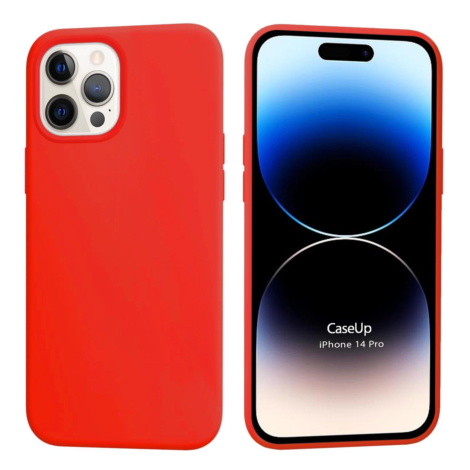 CaseUp Apple iPhone 14 Pro Kılıf Slim Liquid Silicone Kırmızı