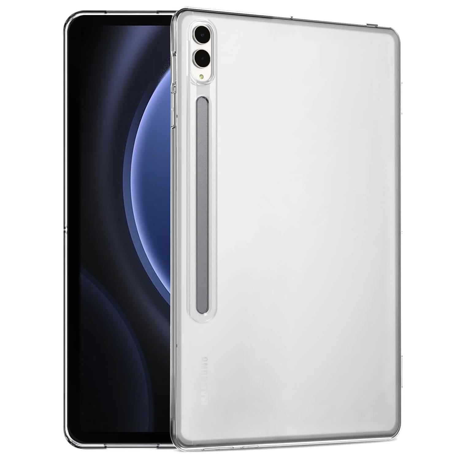 CaseUp Samsung Galaxy Tab S9 FE Kılıf İnce Şeffaf Silikon Beyaz