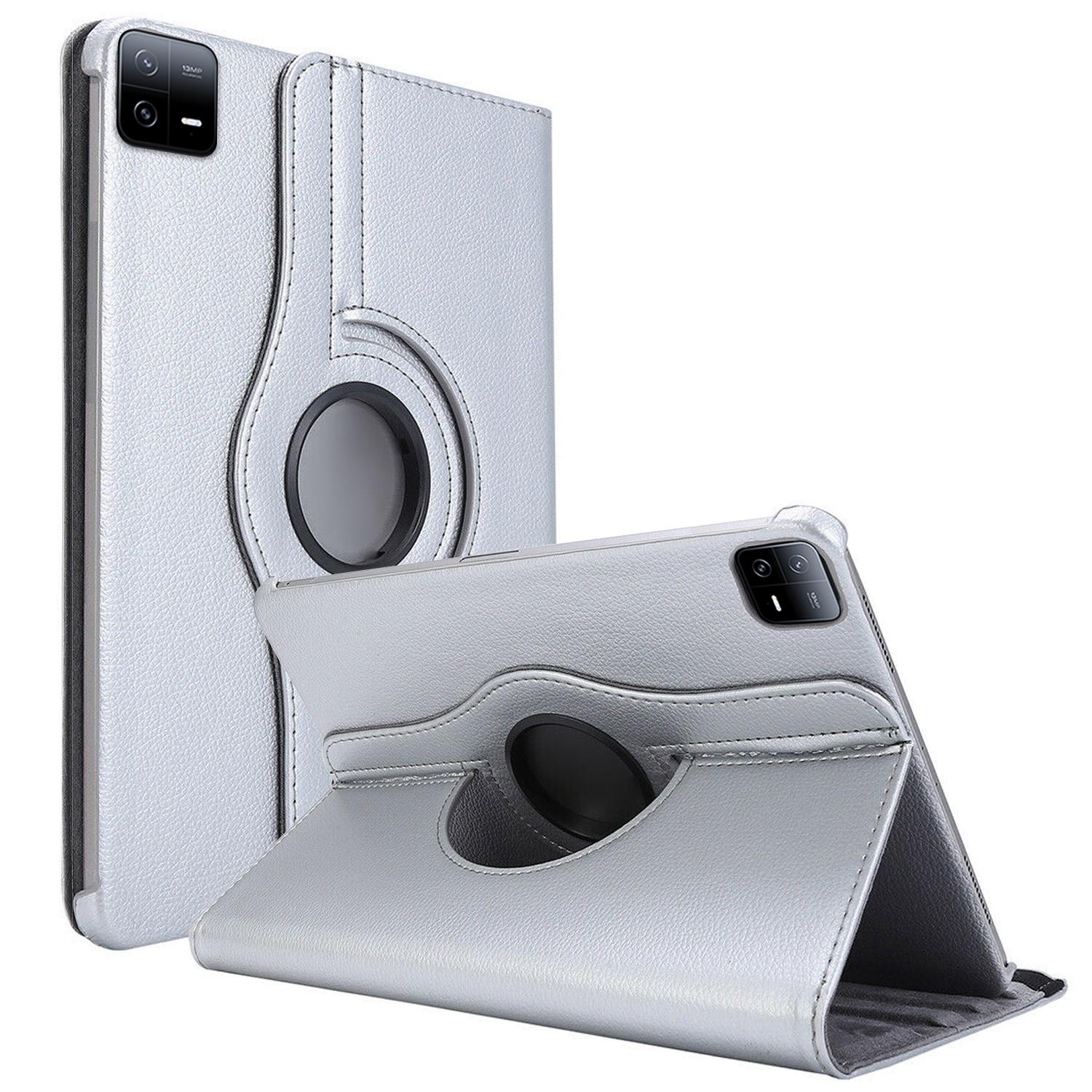CaseUp Xiaomi Pad 6 Kılıf 360 Rotating Stand Gümüş