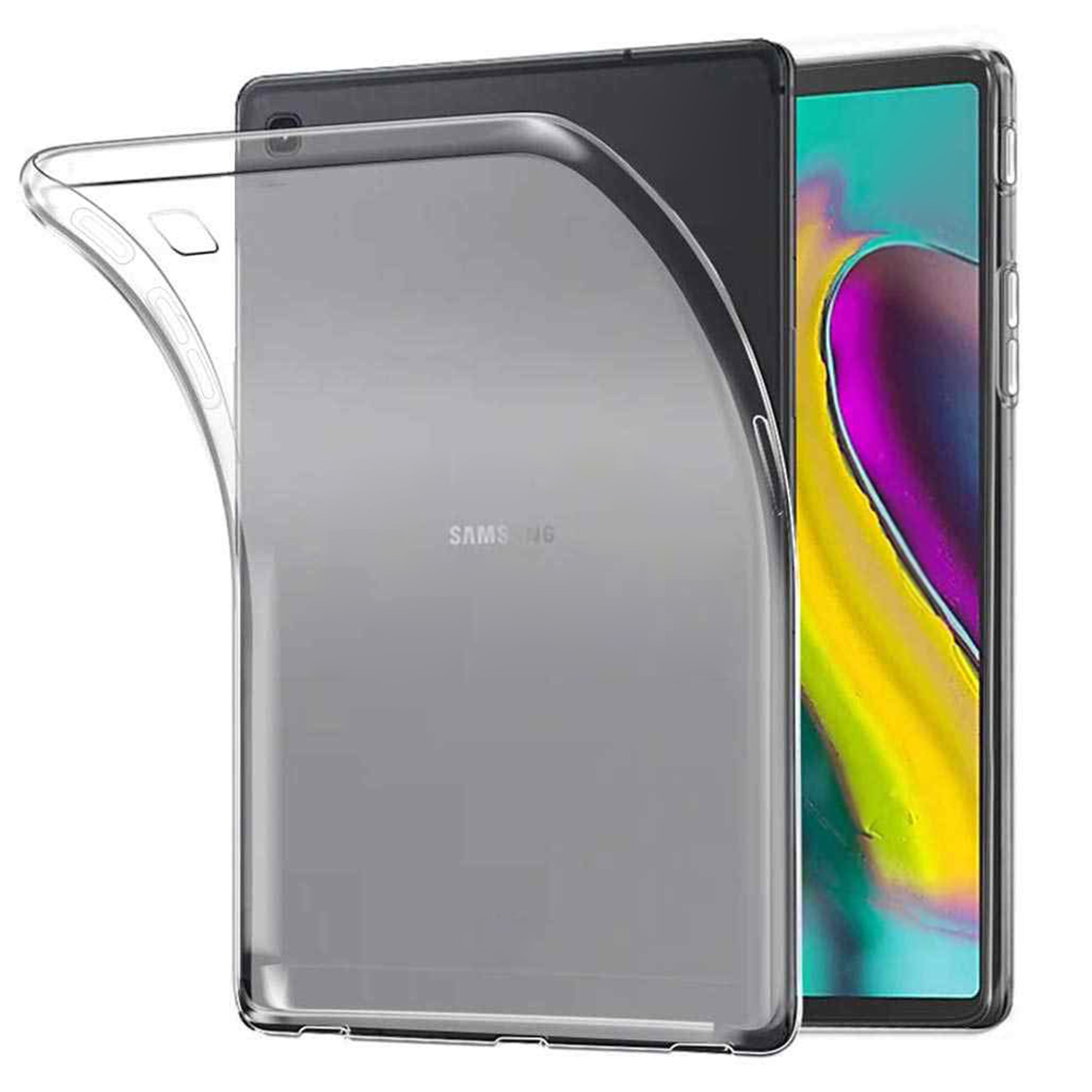 Samsung Galaxy Tab S5e T720 CaseUp İnce Şeffaf Silikon Kılıf Beyaz