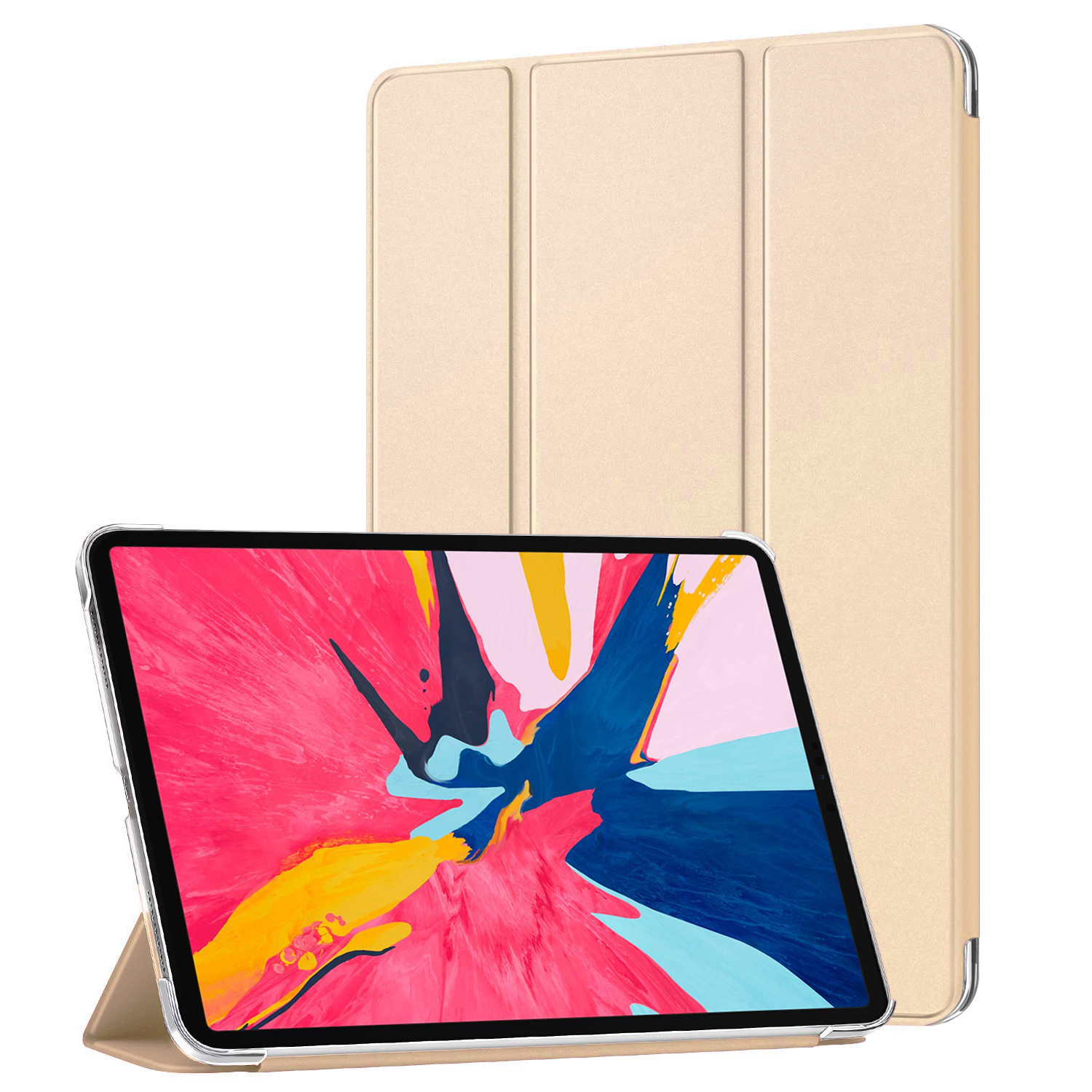 Apple iPad Pro 12 9 2018 Kılıf CaseUp Smart Protection Gold