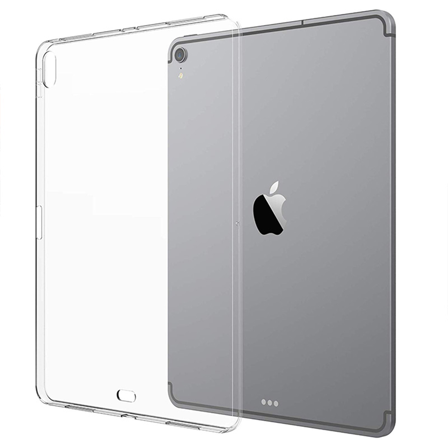 Apple iPad Pro 11 2018 Kılıf CaseUp İnce Şeffaf Silikon Beyaz