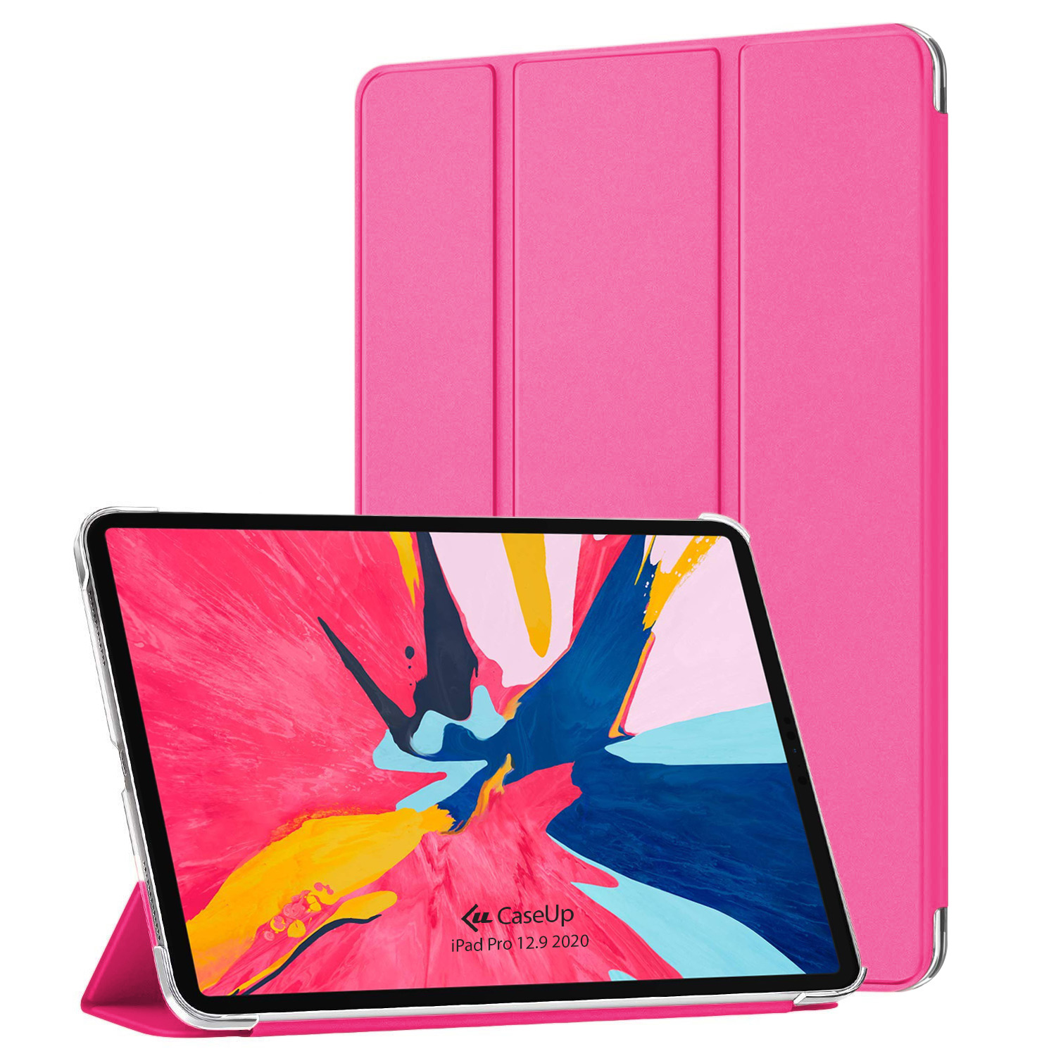 Apple iPad Pro 12 9 2020 4 Nesil Kılıf CaseUp Smart Protection Koyu Pembe