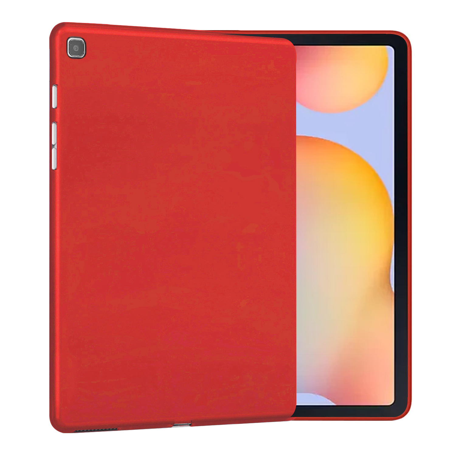 Samsung Galaxy Tab S6 Lite 10 4 P610 Kılıf CaseUp Colored Silicone Kırmızı