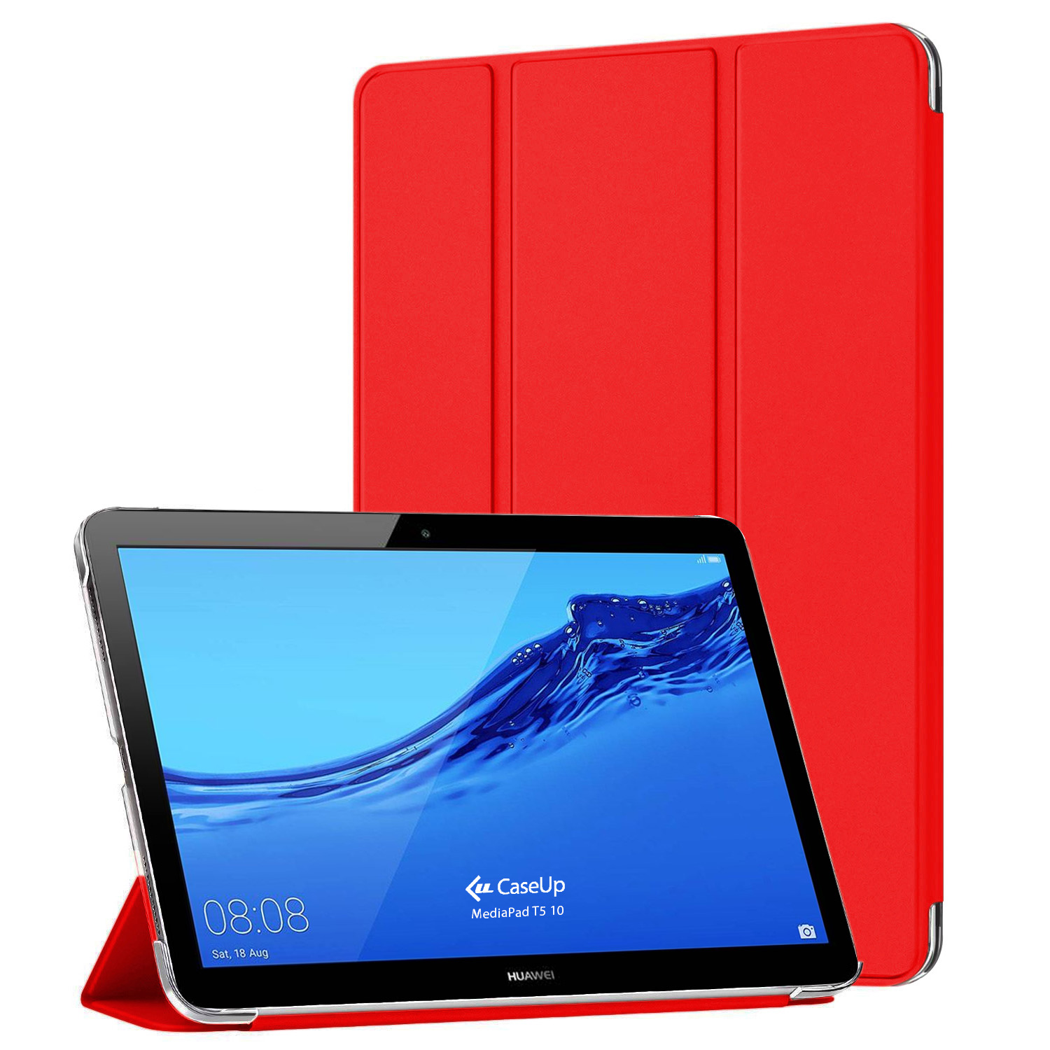 Huawei MediaPad T5 10 Kılıf CaseUp Smart Protection Kırmızı