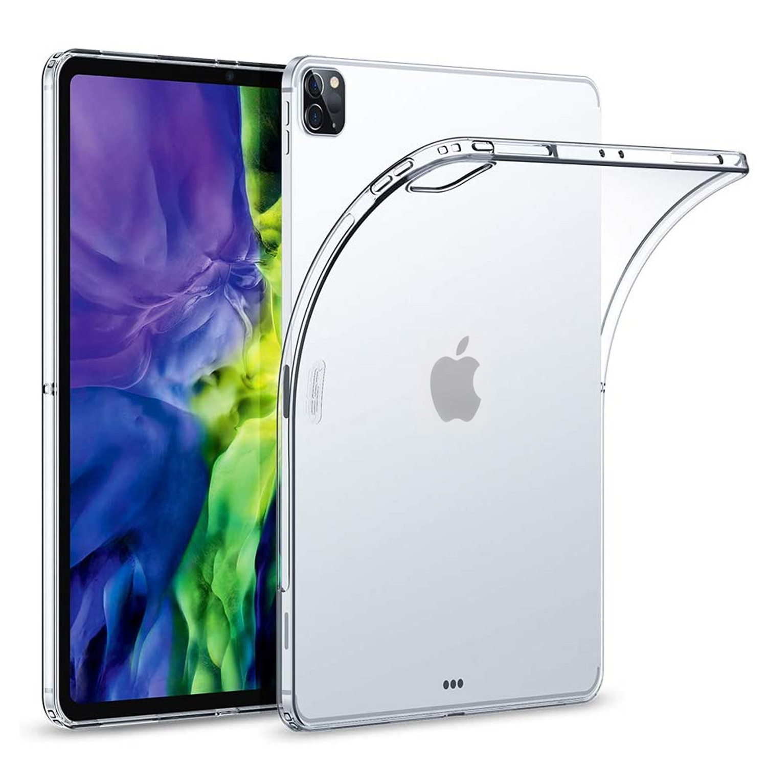 CaseUp Apple iPad Pro 11 2022 4 Nesil Kılıf İnce Şeffaf Silikon Beyaz
