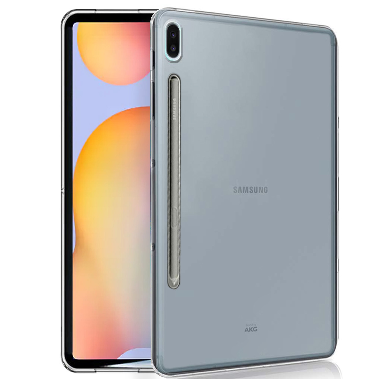 Samsung Galaxy Tab S6 T860 CaseUp İnce Şeffaf Silikon Kılıf Beyaz